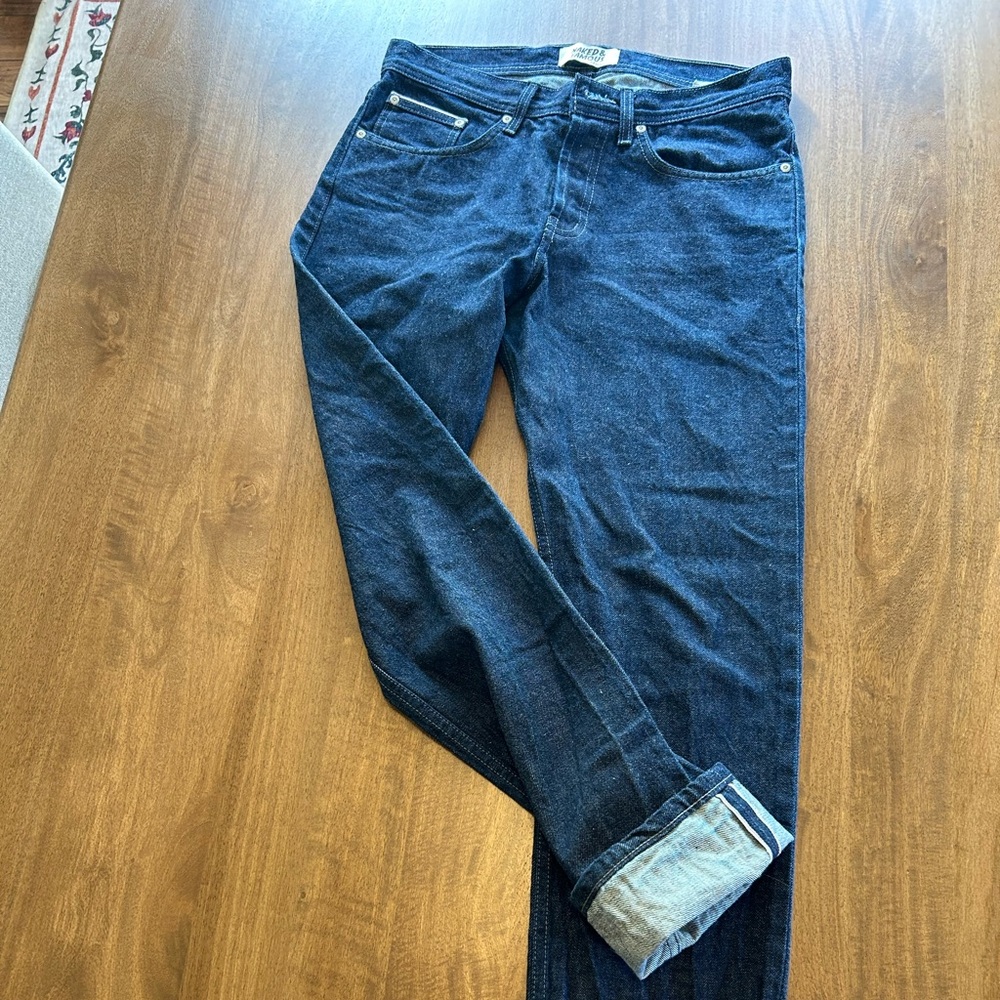 Weird Guy Indigo Selvedge Naked & Famous Selvedge Actual Waist 34"x32.5”